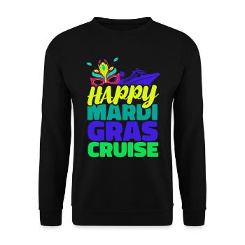 Happy Mardi Gras Cruise Mardi Gras Gifted - Unisex Sweatshirt - black - Front - Alina (178cm) & Michal (187cm)