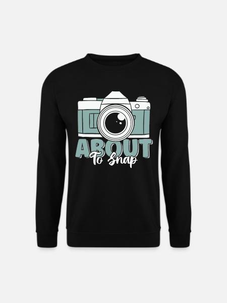 Über Snap Funny Vintage Camera Lover - Unisex Pullover - Schwarz