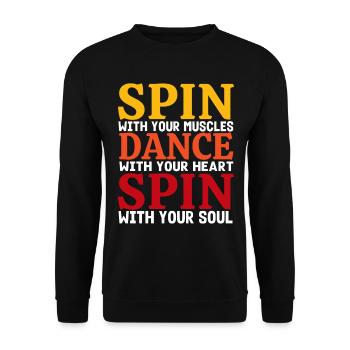 Danse avec votre cœur Flag Guard Cadeau - Sweat-shirt Unisexe - noir - Devant - Alina (178cm) & Michal (187cm)
