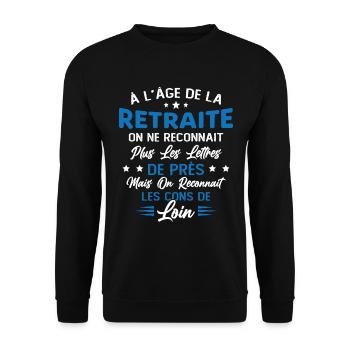 Avec l'age on reconnaît les cons de loin - Sweat-shirt Unisexe - noir - Devant - Alina (178cm) & Michal (187cm)
