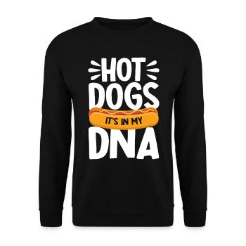 Les hot-dogs sont dans mon cadeau de hot-dog ADN - Sweat-shirt Unisexe - noir - Devant - Alina (178cm) & Michal (187cm)