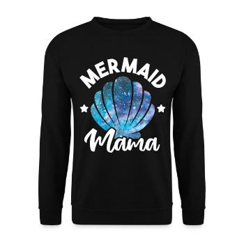 Mermaid Mama Seashell Matching Mermaid Squad - Sweat-shirt Unisexe - noir - Devant - Alina (178cm) & Michal (187cm)