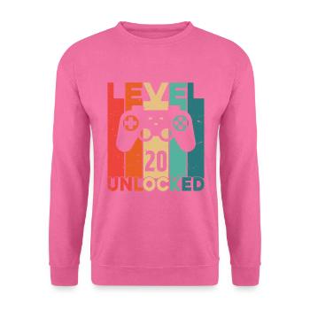 Level 20 freigeschaltet - Unisex Pullover - Pink - Vorne