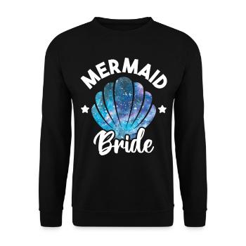 Mignon Mermaid Bride Seashell Matching Mermaid - Sweat-shirt Unisexe - noir - Devant - Alina (178cm) & Michal (187cm)