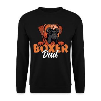 Boxer Vater Hund Liebhaber Boxer Hund Vater Boxer Hund - Unisex Pullover - Schwarz - Vorne - Alina (178cm) & Michal (187cm)