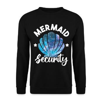 Mermaid Security Seashell Mermaid Squad Anniversaire - Sweat-shirt Unisexe - noir - Devant - Alina (178cm) & Michal (187cm)