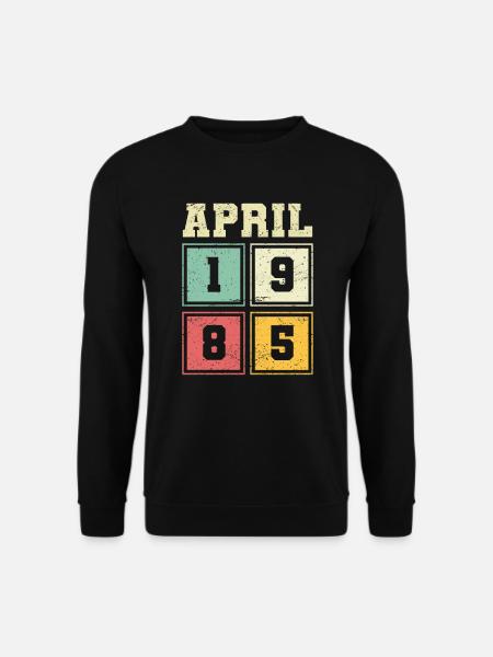 38. Geburtstag April Jahrgang 1985 Vintage - Unisex Pullover - Schwarz