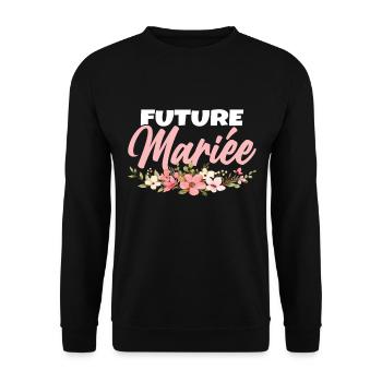 Femme Future Mariée Cadeau Femme EVJF Humour - Sweat-shirt Unisexe - noir - Devant - Alina (178cm) & Michal (187cm)