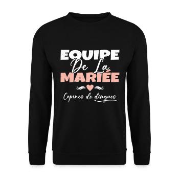 Equipe de la mariée copines de dingues - Sweat-shirt Unisexe - noir - Devant - Alina (178cm) & Michal (187cm)