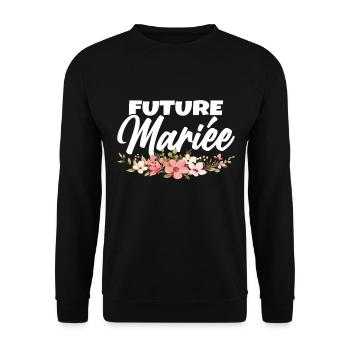 Femme Future Mariée Cadeau Femme EVJF Humour - Sweat-shirt Unisexe - noir - Devant - Alina (178cm) & Michal (187cm)