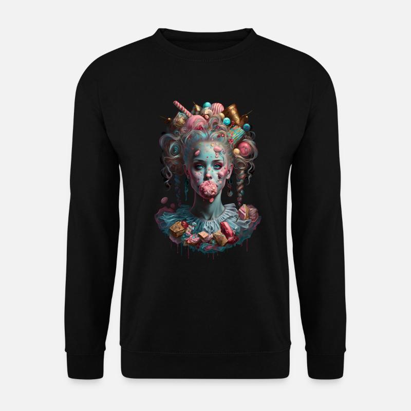 Candycore Aesthetic für Naschkatze - Unisex Pullover - Schwarz