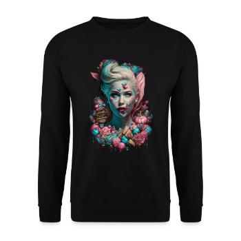 Candycore Aesthetic pour ceux qui ont la dent sucrée - Sweat-shirt Unisexe - noir - Devant - Alina (178cm) & Michal (187cm)