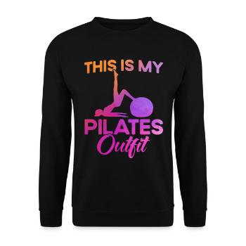 Pilates Ceci est mon cadeau de tenue Pilates - Sweat-shirt Unisexe - noir - Devant - Alina (178cm) & Michal (187cm)