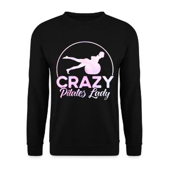 Pilates Crazy Pilates Lady Cadeau - Sweat-shirt Unisexe - noir - Devant - Alina (178cm) & Michal (187cm)