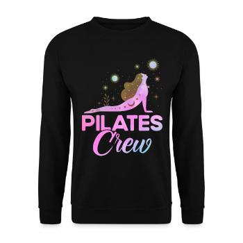 Cadeau Pilates Pilates Crew - Sweat-shirt Unisexe - noir - Devant - Alina (178cm) & Michal (187cm)
