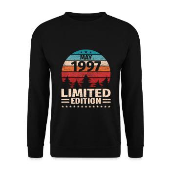 26ème Anniversaire Mai Millésime 1997 Millésime - Sweat-shirt Unisexe - noir - Devant - Alina (178cm) & Michal (187cm)
