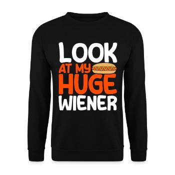 They made my huge sausage to Hot Dog - Unisex Sweatshirt - black - Front - Alina (178cm) & Michal (187cm)