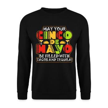 Viva Mexico Cinco De Mayo Party 5 De Mayo Geschenk - Unisex Pullover - Schwarz - Vorne - Alina (178cm) & Michal (187cm)