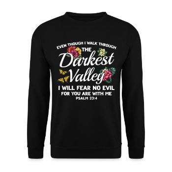 Inspirational Christian Jesus God Gift - Unisex Sweatshirt - black - Front - Alina (178cm) & Michal (187cm)