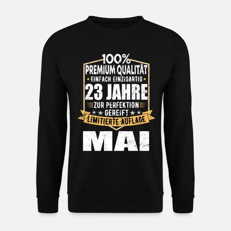 23. Geburtstag Mai Jahrgang 2000 Vintage - Unisex Pullover - Schwarz