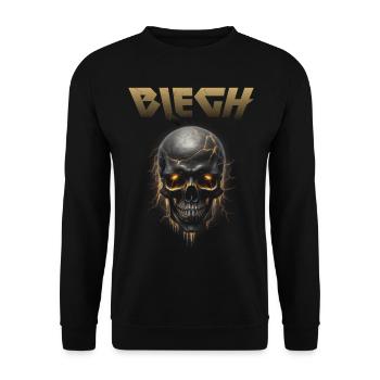 Live Laugh Blegh Heavy Metal Metalcore - Unisex Sweatshirt - black - Front - Alina (178cm) & Michal (187cm)