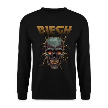 Live Laugh Blegh Skull Heavy Metal Metalcore - Sweat-shirt Unisexe - noir - Devant - Alina (178cm) & Michal (187cm)