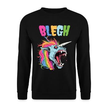 Live Laugh Blegh Blehgssed Heavy Metal Unicorn - Unisex Sweatshirt - black - Front - Alina (178cm) & Michal (187cm)