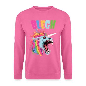 Live Laugh Blegh Blehgssed Heavy Metal Unicorn - Sweat-shirt Unisexe - rose - Devant