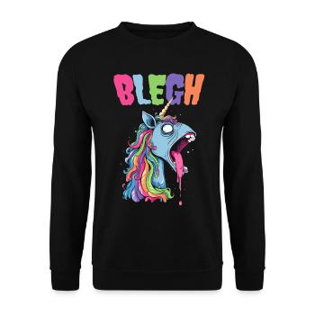 Live Laugh Blegh Blehgssed Heavy Metal Unicorn - Sweat-shirt Unisexe - noir - Devant - Alina (178cm) & Michal (187cm)