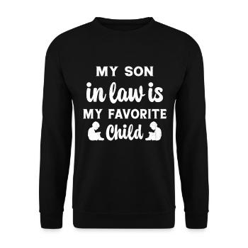 Mein Schwiegersohn ist mein Lieblingskind - Unisex Pullover - Schwarz - Vorne - Alina (178cm) & Michal (187cm)