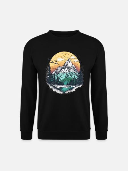 Mountains Nature Outdoor - Unisex Sweatshirt - black