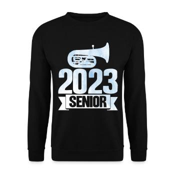 Tuba 2023 Senior Geschenk - Unisex Pullover - Schwarz - Vorne - Alina (178cm) & Michal (187cm)