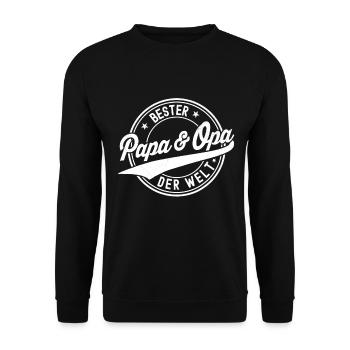 Meilleur Papa & Papy du Monde Humour Cadeau - Sweat-shirt Unisexe - noir - Devant - Alina (178cm) & Michal (187cm)