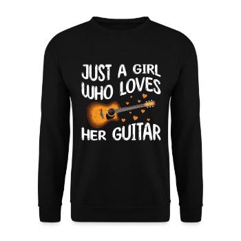 Guitariste pour les filles Femmes Enfants Guitare - Sweat-shirt Unisexe - noir - Devant - Alina (178cm) & Michal (187cm)