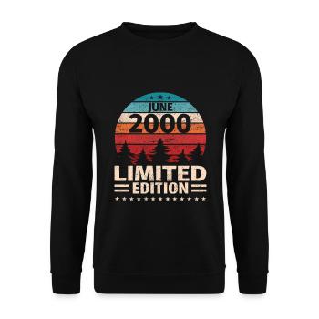 23ème Anniversaire Juin Millésime 2000 Millésime - Sweat-shirt Unisexe - noir - Devant - Alina (178cm) & Michal (187cm)