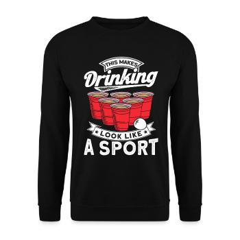 Beer Pong Champion Vous permet de boire comme un sport a - Sweat-shirt Unisexe - noir - Devant - Alina (178cm) & Michal (187cm)