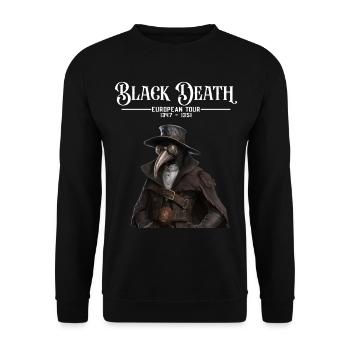 Black Death European Tour Plague Doctor - Unisex Pullover - Schwarz - Vorne - Alina (178cm) & Michal (187cm)