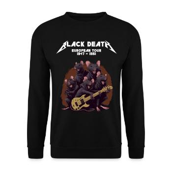 Black Death European Tour Plague Doctor - Unisex Pullover - Schwarz - Vorne - Alina (178cm) & Michal (187cm)