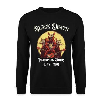 Black Death European Tour Plague Doctor - Unisex Pullover - Schwarz - Vorne - Alina (178cm) & Michal (187cm)