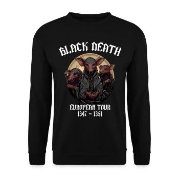 Black Death European Tour Plague Doctor - Unisex Pullover - Schwarz - Vorne - Alina (178cm) & Michal (187cm)