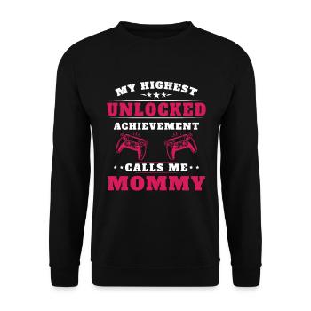 Mon plus haut accomplissement m'appelle mamie - Sweat-shirt Unisexe - noir - Devant - Alina (178cm) & Michal (187cm)