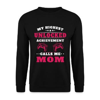 Mon plus haut accomplissement m'appelle maman - Sweat-shirt Unisexe - noir - Devant - Alina (178cm) & Michal (187cm)