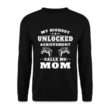 Mon plus haut accomplissement m'appelle maman - Sweat-shirt Unisexe - noir - Devant - Alina (178cm) & Michal (187cm)