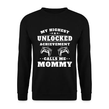 Mon plus haut accomplissement m'appelle mamie - Sweat-shirt Unisexe - noir - Devant - Alina (178cm) & Michal (187cm)
