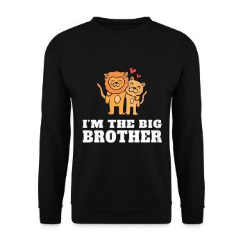 Je suis le grand frère - futur grand frère - Sweat-shirt Unisexe - noir - Devant - Alina (178cm) & Michal (187cm)