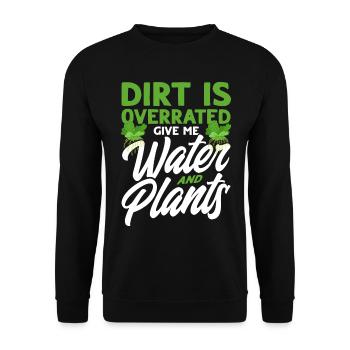 Wassergärtner Gib mir Wasser und Pflanzen Geschenk - Unisex Pullover - Schwarz - Vorne - Alina (178cm) & Michal (187cm)