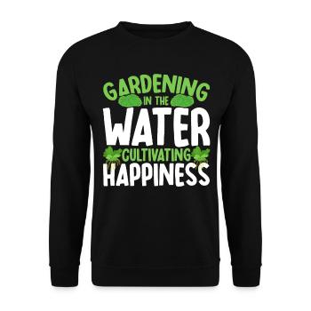 Water Gardener Cultivating Happiness Gift - Unisex Sweatshirt - black - Front - Alina (178cm) & Michal (187cm)