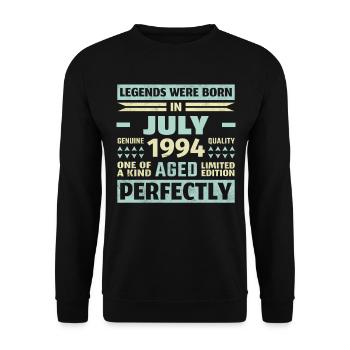 29th Birthday July Vintage 2005 Vintage - Unisex Sweatshirt - black - Front - Alina (178cm) & Michal (187cm)