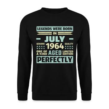 59th Birthday July Vintage 2005 Vintage - Unisex Sweatshirt - black - Front - Alina (178cm) & Michal (187cm)