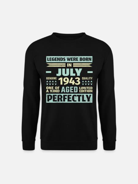 80. Geburtstag Juli Jahrgang 2005 Vintage - Unisex Pullover - Schwarz